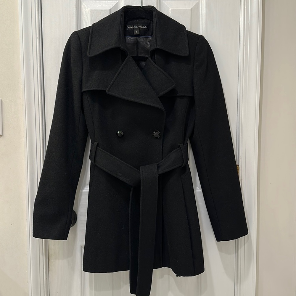 VIA SPIGA WOOL SKATER COAT